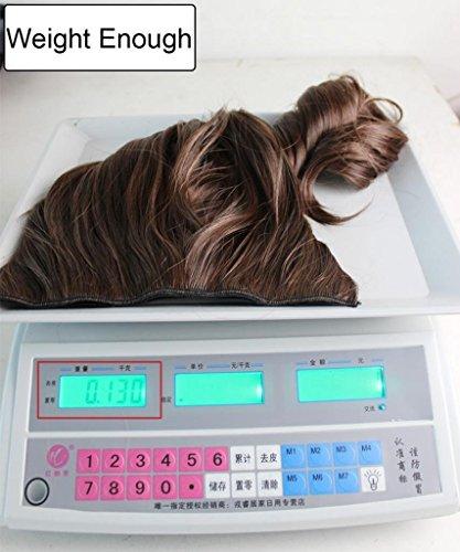 3/4 Curly Wavy Clips in on Synthetic Hair Extensions - Image 53