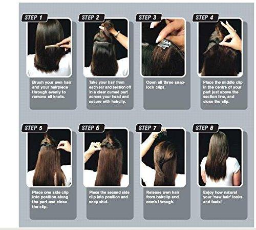 3/4 Curly Wavy Clips in on Synthetic Hair Extensions - Image 76